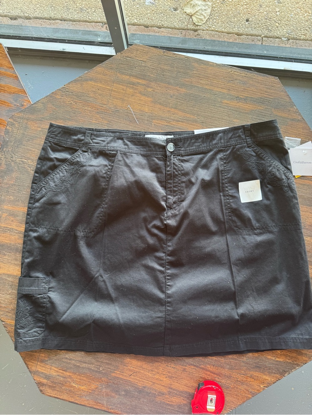 croft & barrow Black Women's Skort with Utility Pocket